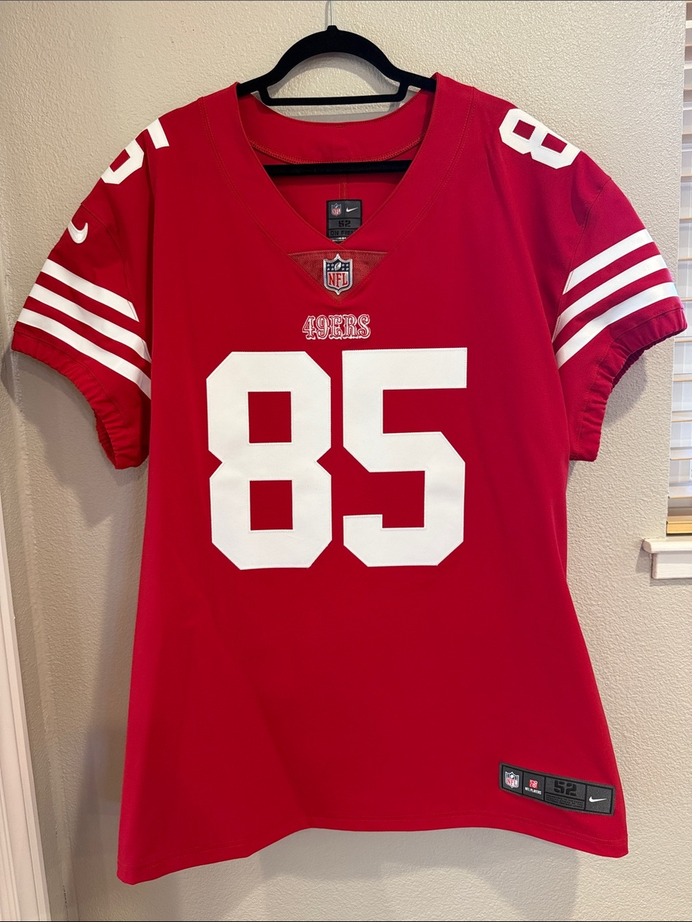 Nike Red Football Jersey #85 with White Accents MENS